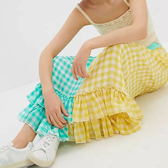 Anthropologie Eva Franco Lynsey Gingham Maxi Skirt size S new nwt - Picture 5 of 10
